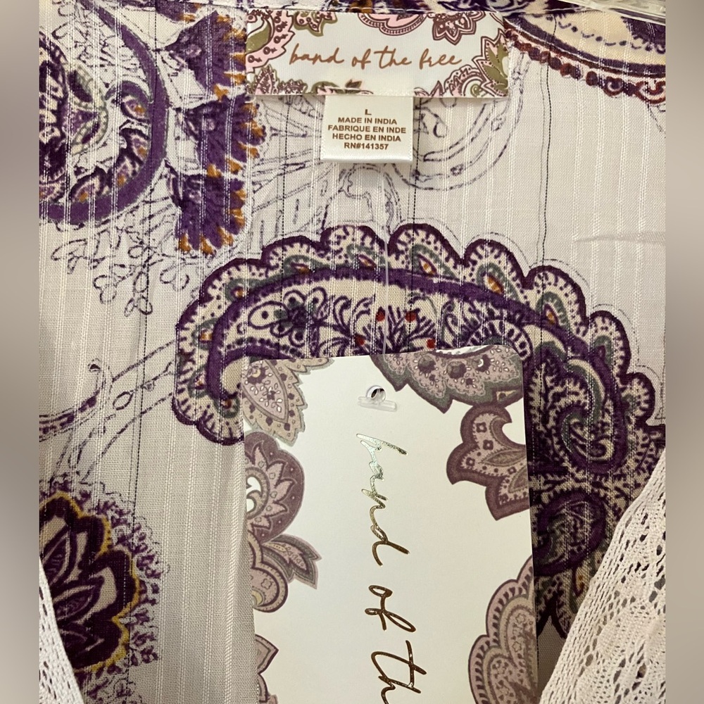 Band of the Free Mirabelle Crop Top L NWT - Picture 5 of 11